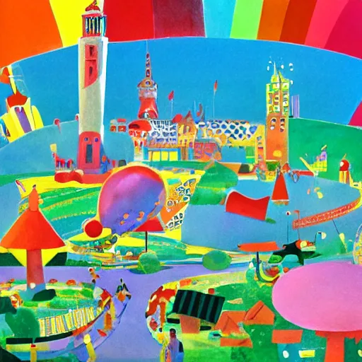 Image similar to wonder land city by eric carle