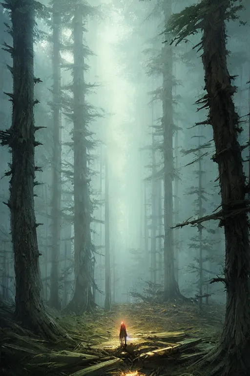 Image similar to Spirit of forest, by Greg Rutkowski