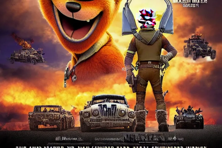 Image similar to nick wilde, heavily armed and armored facing down armageddon in a dark and gritty reboot from the makers of mad max : fury road : witness me