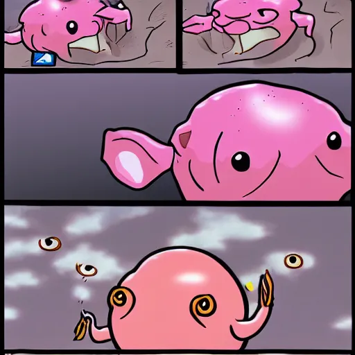 Prompt: Blobfish in JoJo's Bizzare Adventures