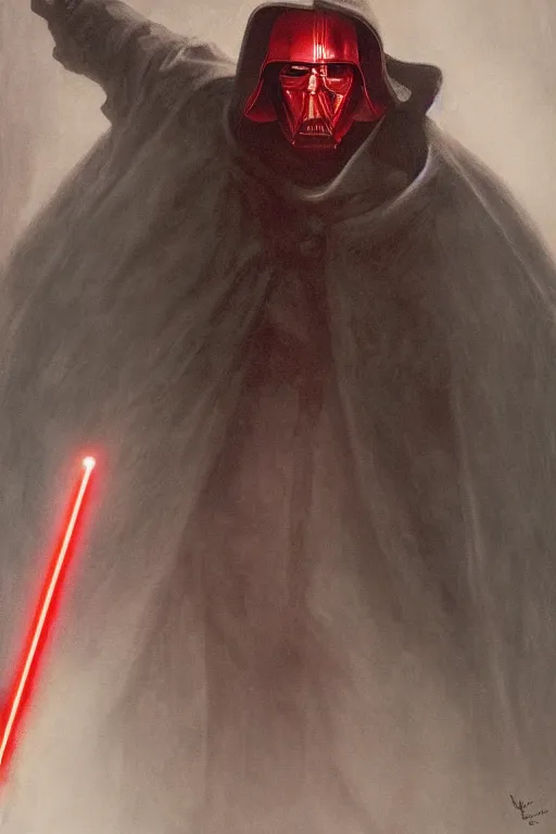 Image similar to Nicholas Cage Sith Lord holding red lightsaber, star wars, dark fantasy, intricate, highly detailed, smooth, artstation, painted by Wayne Barlowe, Greg Rutkowski, zdislav beksinski, Francis Bacon