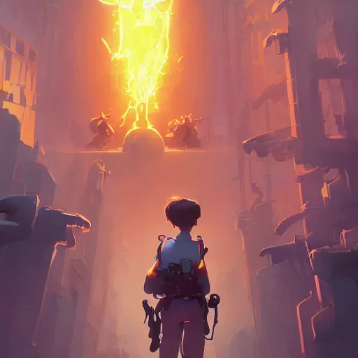 Image similar to hero world ghostbusters, behance hd by jesper ejsing, by rhads, makoto shinkai and lois van baarle, ilya kuvshinov, rossdraws global illumination