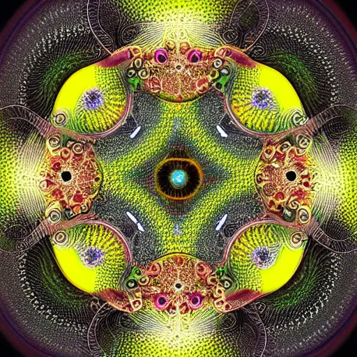 Image similar to quantum abstract, virtual matter, sacred geometry, fractal geometry, bizarre microcells, very detail, intricate details, insane details