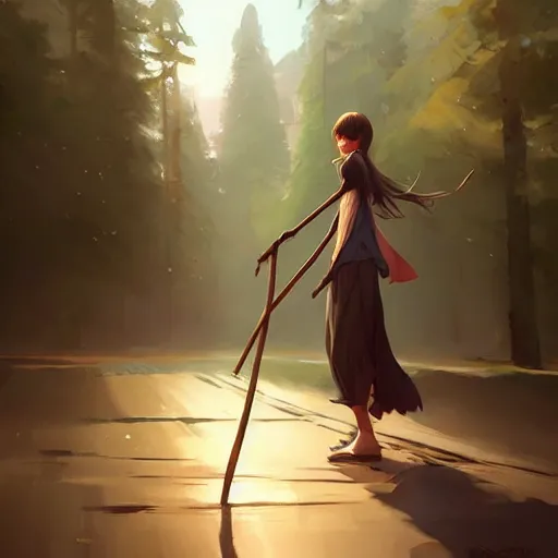 Prompt: long wooden stick, no background. 4 k, concept art, by wlop, ilya kuvshinov, artgerm, krenz cushart, greg rutkowski, pixiv. sharp focus, volumetric lighting, cinematic lighting, studio quality. no humans