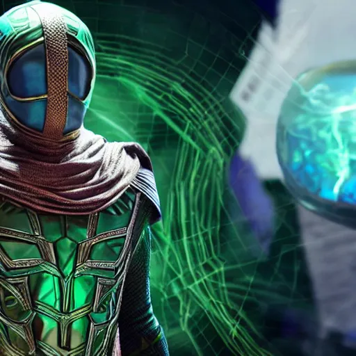 Prompt: Mysterio from The Amazing Spider-Man, hyperrealistic, 8k, hyperdetalied, cgsociety,