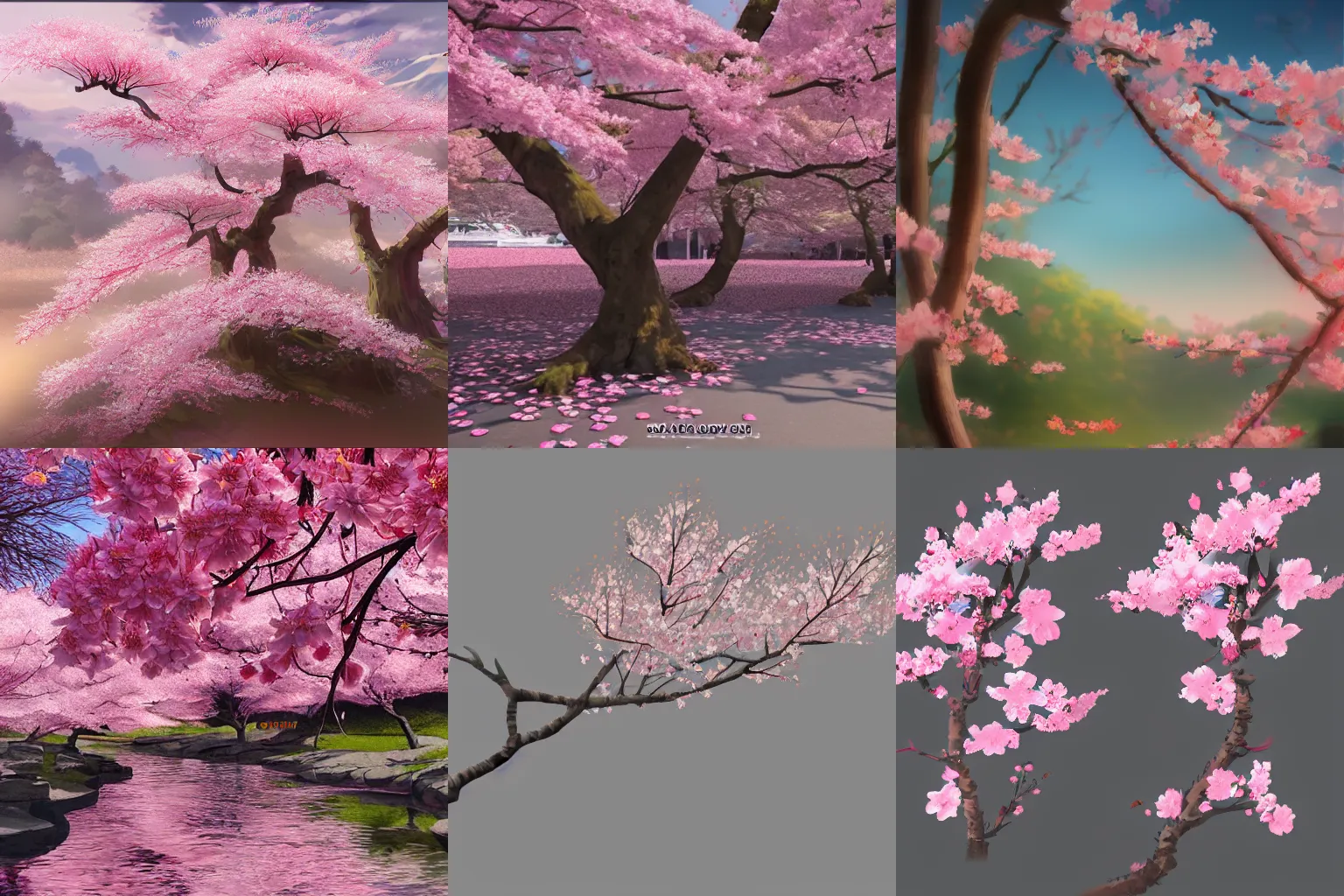 Prompt: japanese cherry blossom, sakura, artstation