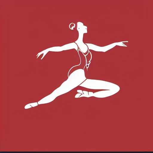 Prompt: ballerina in rushing linebacker pose vector logo, professional sports style, flat colour, svg, professional, sharp edges