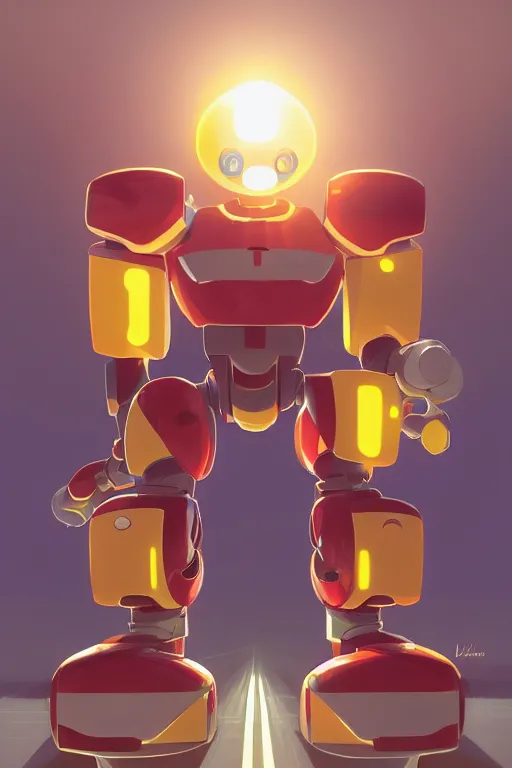 Image similar to metabots medabots medarotto medarot robot minimalist comics, behance hd by jesper ejsing, by rhads, makoto shinkai and lois van baarle, ilya kuvshinov, rossdraws global illumination ray tracing hdr radiating a glowing aura