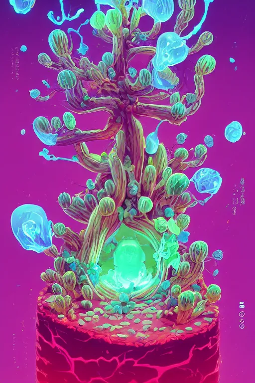 Image similar to roots cactus sushi cristal smurf ghost creature animal sushi cristal very big eye roots cactus elemental flush of force nature micro world fluo fishscale, behance hd by jesper ejsing, by rhads, makoto shinkai and lois van baarle, ilya kuvshinov, rossdraws radiating a glowing aura global illumination ray tracing hdr