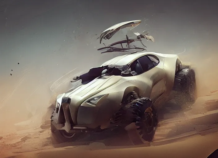 Prompt: a beautiful concept design of an old car converted into offroad sport. car design by cory loftis, fenghua zhong, ryohei hase, ismail inceoglu and ruan jia, henrik fisker and bruce kaiser and scott robertson and dmitry mazurkevich and doruk erdem and jon sibal, volumetric light.