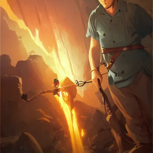 Image similar to hero world raiders of the lost ark 1 9 8 1, behance hd by jesper ejsing, by rhads, makoto shinkai and lois van baarle, ilya kuvshinov, rossdraws global illumination