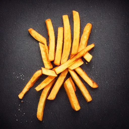 Prompt: angry man spilling arby’s fries, 4k realistic photo