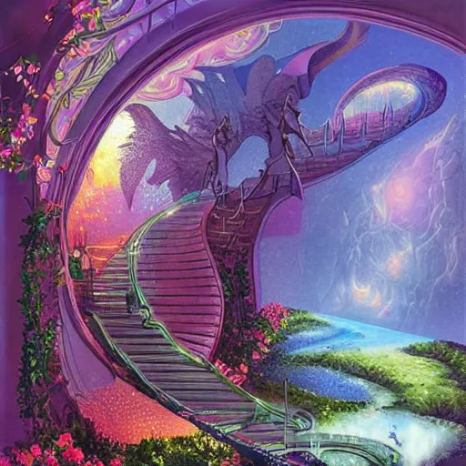 Image similar to Magic Gateway to Utopia Fantasy Art by John Stephans