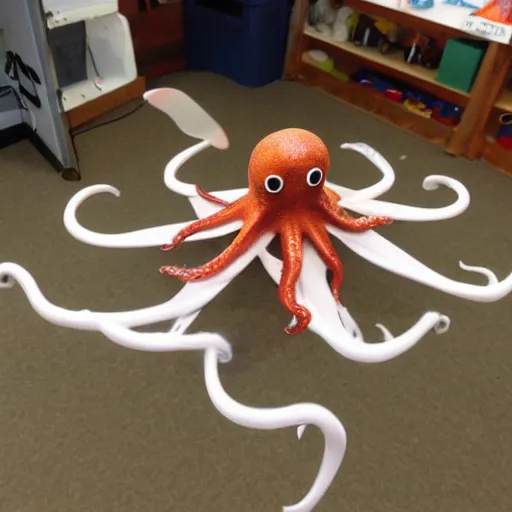 Prompt: octopus turned into a quadcopter