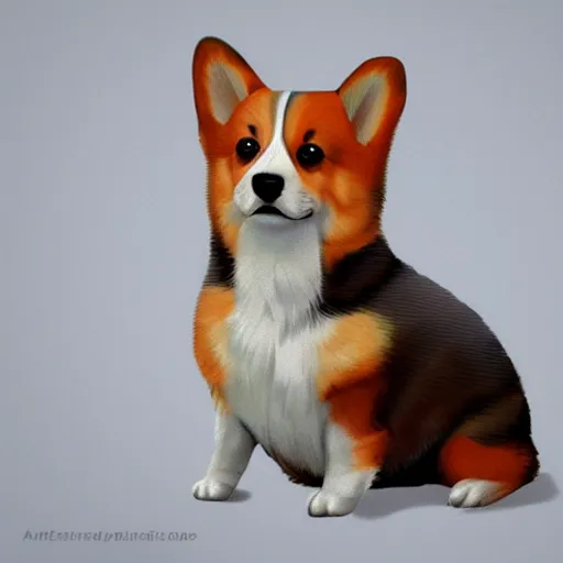 Prompt: beautiful digital painting of a corgi puppy, hyperrealistic, adorable, cute, highly detailed, serene, peaceful, trending on artstation