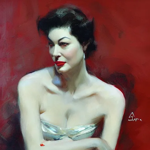 Image similar to ava gardner by artist ruan jia