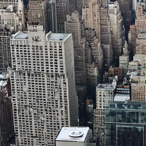 Image similar to photo of a giant dog destroying new york city