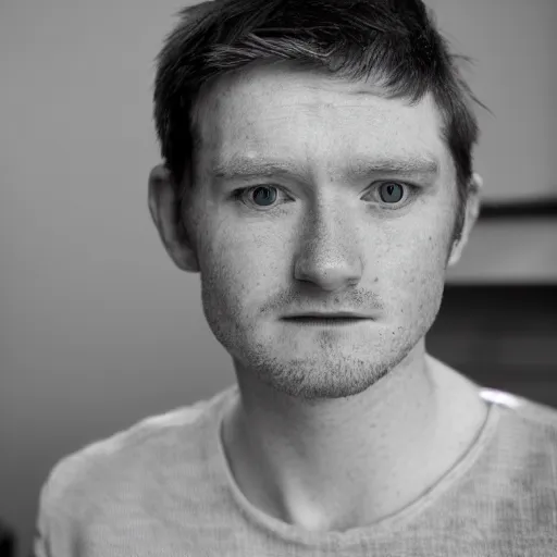 Prompt: dslr photo portrait still of 3 9 year old age donal gleeson at age 1 8!!!, 8 5 mm f 1. 8
