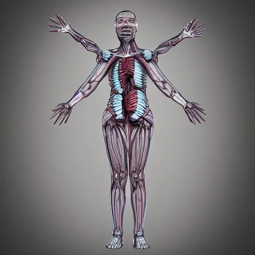 Image similar to angry woman with 6 arms anatomy diagram