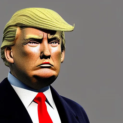 Prompt: donald trump 3 d model