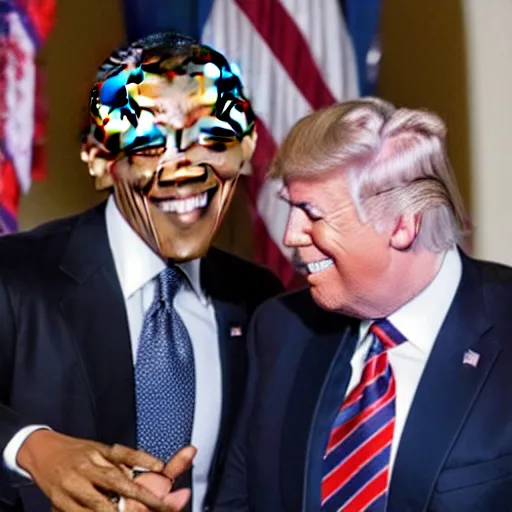 Prompt: Obama with Trump Hair