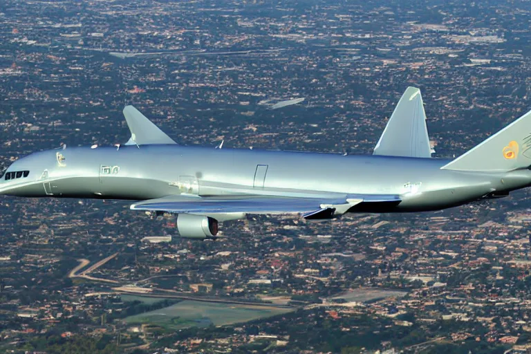Image similar to a boeing p-8 poseidon flying over Tulsa oklahoma