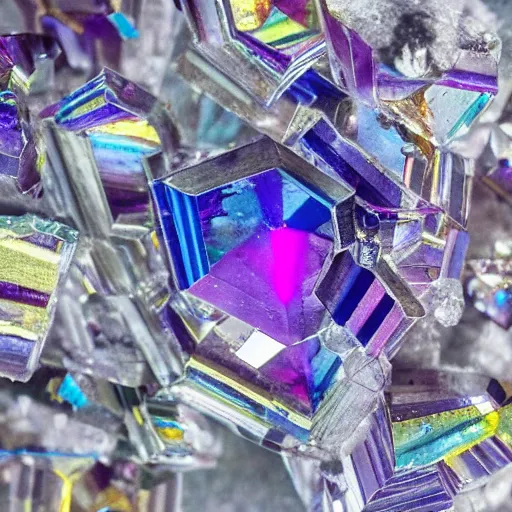 Image similar to bismuth crystals grown in the form of a crown