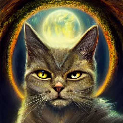 a cat with a halo, highly detailed, fantasy, concept | Stable Diffusion ...