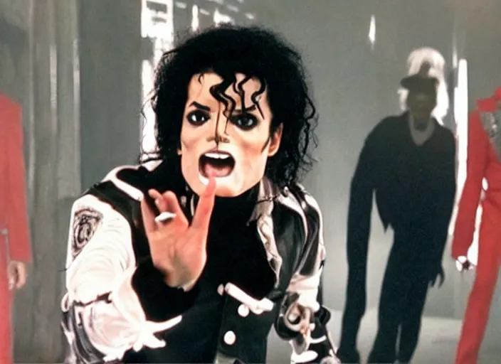 Image similar to thriller in Scream Michael jackson music video