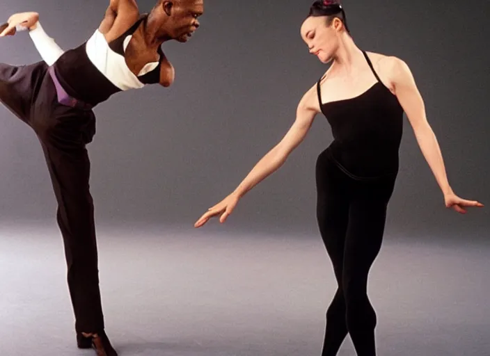 Image similar to Samuel L. Jackson as a ballerina, dancing elegantly