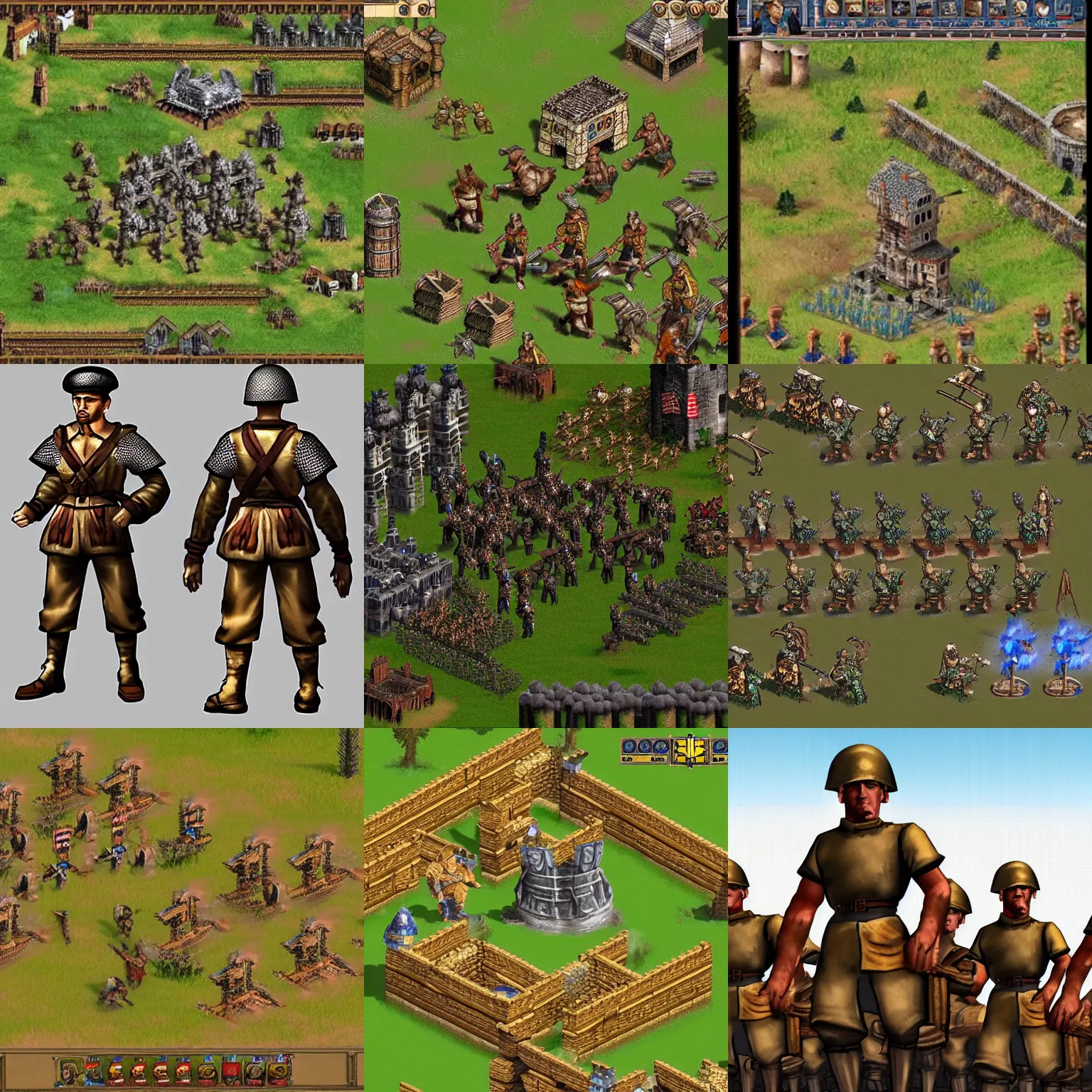 Prompt: unit sprite from age of empires ii, world war ii edition