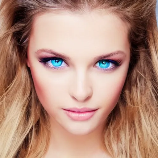 Image similar to perfect face, girl beauty, green eyes