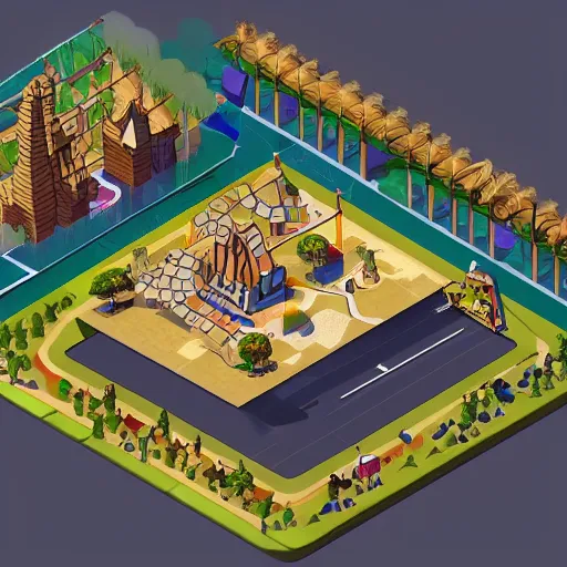 Image similar to WIP isometric concept art