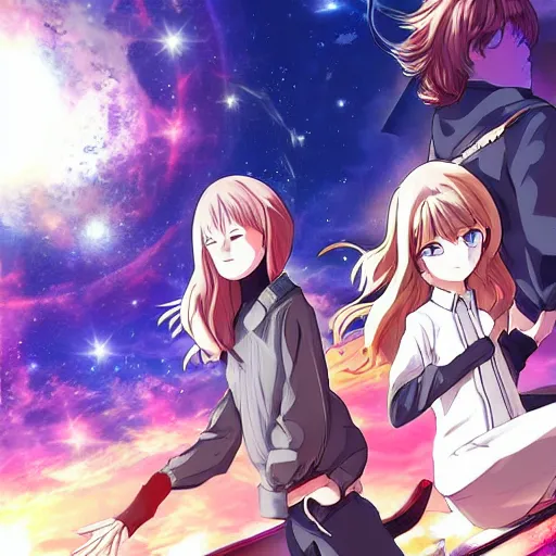 Image similar to the end of the universe, key anime art