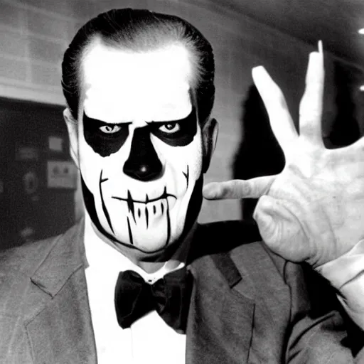 Image similar to nixon as a juggalo,