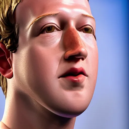 Prompt: a still close up of a do that looks exactly like Mark Zuckerberg