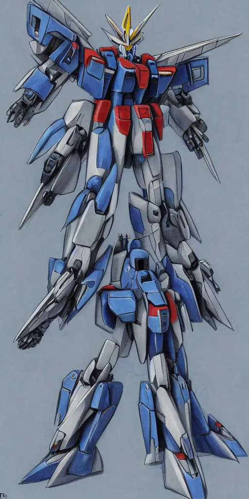 Prompt: Blueprint sketch of a Gundam, by Tyler Edlin