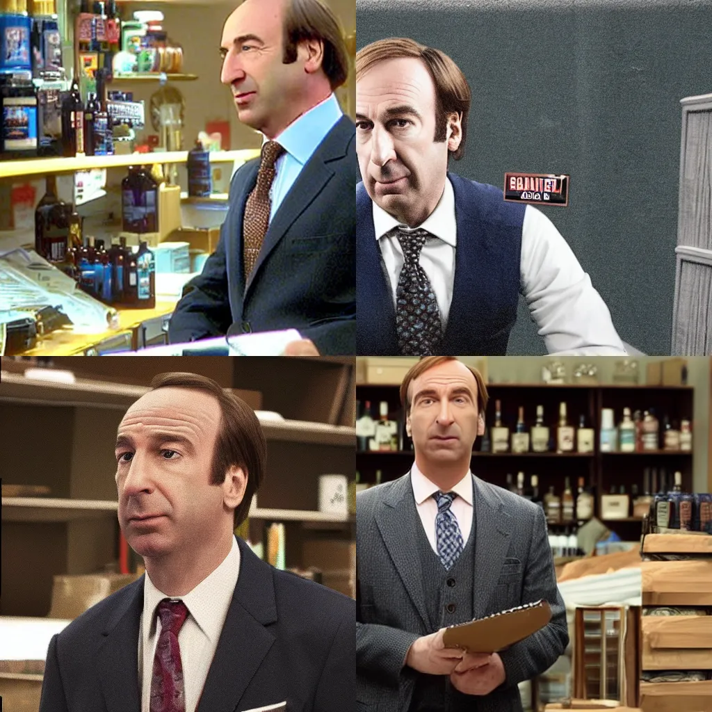 Prompt: Low Quality Footage Of Saul Goodman In The Backrooms, Photorealistic