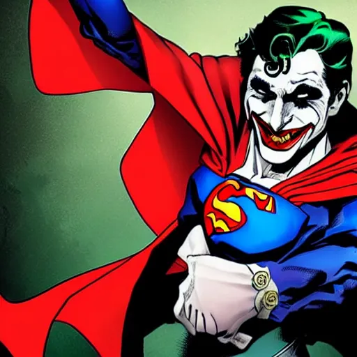 Image similar to Joker As Superman