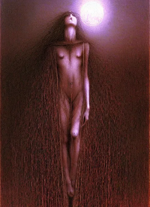 Image similar to love by Beksinski and Luis Royo