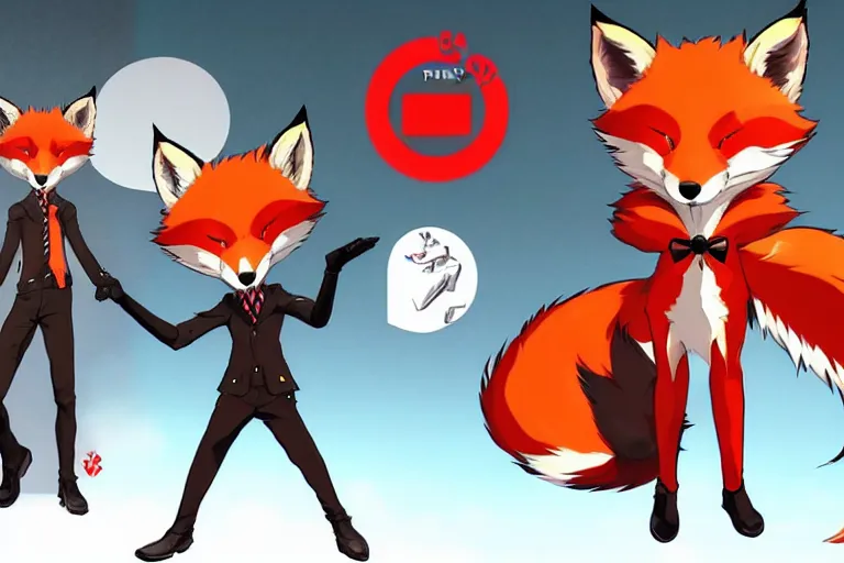 Image similar to a furry tan male fox on a persona 5 : royal ( by atlus ) video game splash screen, a furry male sandcolored tan fox fursona ( has hair ), persona 5 phantom thief style