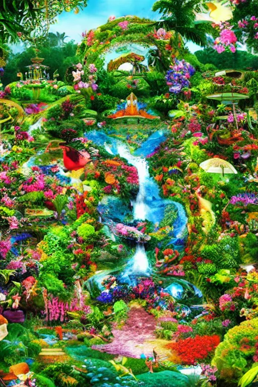 Image similar to paradise garden