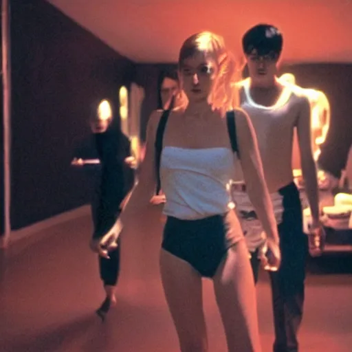 Image similar to movie still of perfect girl, cinematic composition, cinematic light, criterion collection, by gaspar noe