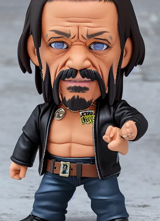 Image similar to danny trejo, an nendoroid of danny trejo figurine, realistic face, detailed product photo