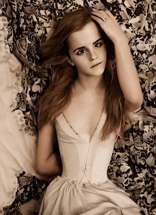 Prompt: Emma Watson for Victorian Secret, perfect face, morning bedroom aurora, hot summertime, full length shot, clolrful, XF IQ4, 150MP, 50mm, f/1.4, ISO 200, 1/160s, natural light, Adobe Photoshop, Adobe Lightroom, DxO Photolab, Corel PaintShop Pro, rule of thirds, symmetrical balance, depth layering, polarizing filter, Sense of Depth, AI enhanced