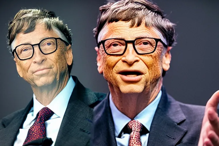 Prompt: Bill Gates going super saiyan