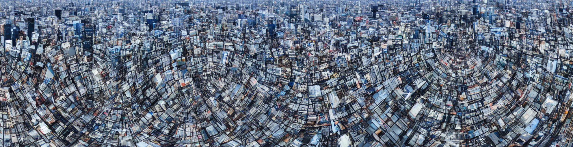Image similar to spherical panorama photo of tokyo shinjuku 5 0 mm