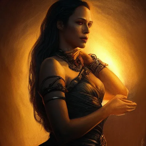 Image similar to majestic gracious regal seductive goddess selene portrait, ancient greece, atmospheric lighting, painted, menacing, intricate, volumetric lighting, beautiful, rich deep colours masterpiece, golden hour, sharp focus, ultra detailed, by leesha hannigan, ross tran, thierry doizon, kai carpenter, ignacio fernandez rios