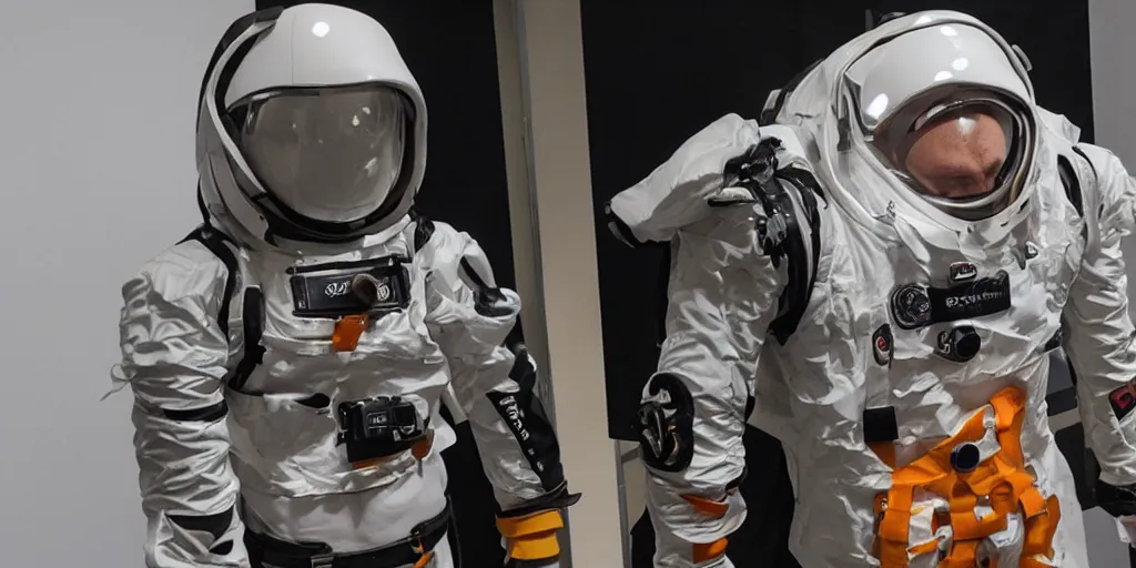 Image similar to photo of high-tech space suit design exoskelet