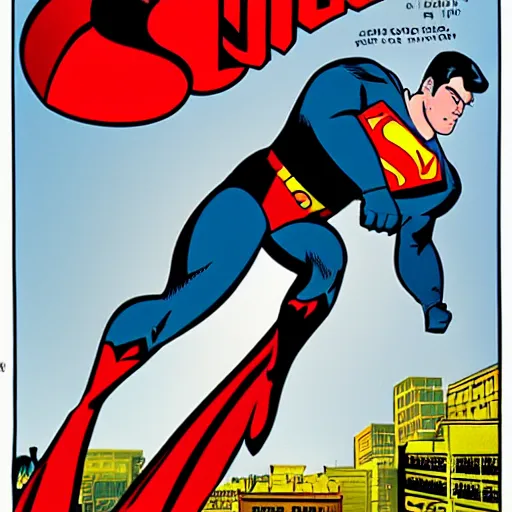 Image similar to superman illustrated by darwyn cooke